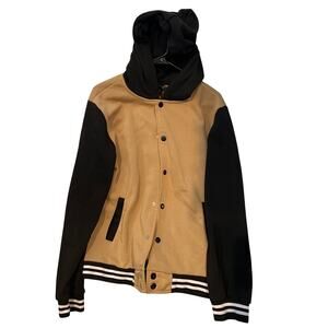 Rgstr Brown Beige Letterman Varsity Jacket Mens Small